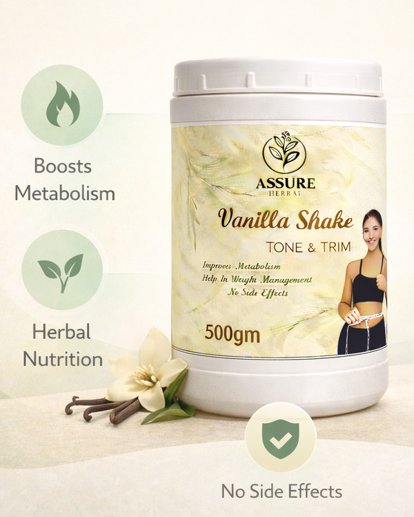 Assure Herbal Vanilla Shake – Tone & Trim (500g)